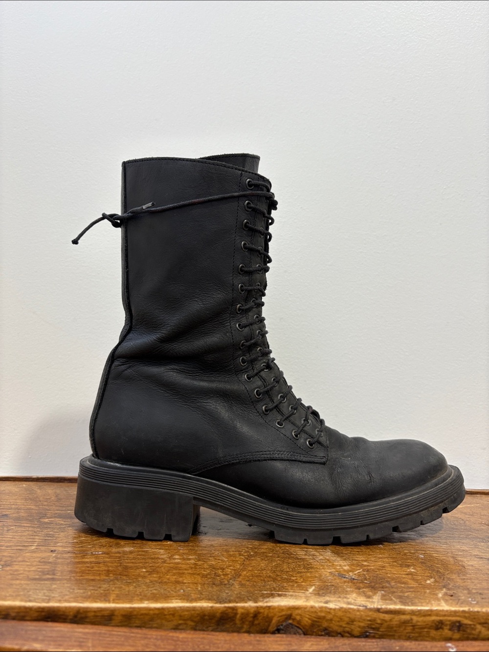 All Saints- Genuine Leather Triple Laced Combat boots- 40